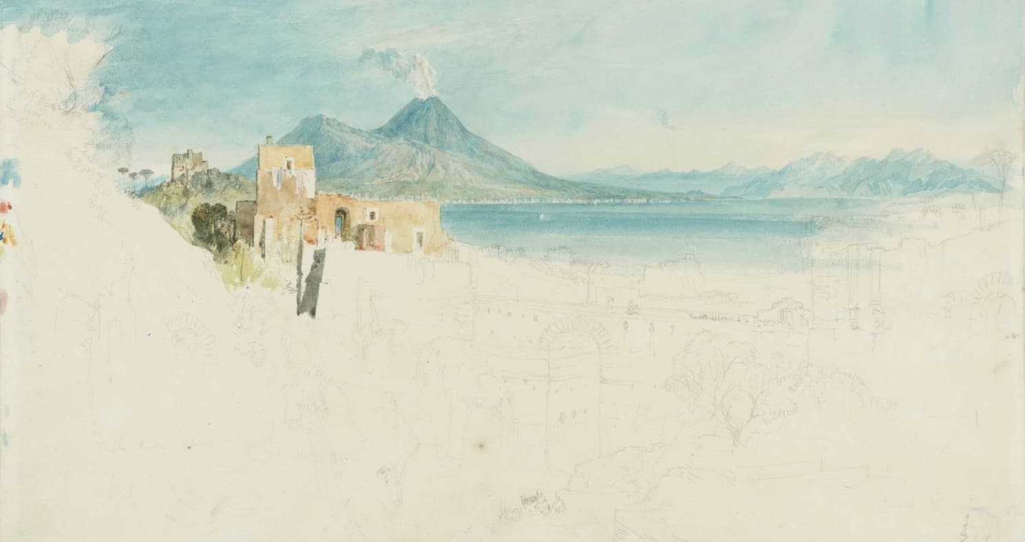 JMW Turner — Vesuvius and the Sorrentine Peninsula from Via Posillipo